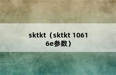 sktkt（sktkt 10616e参数）